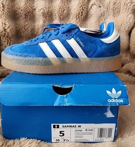 Adidas Blue Samba Sneakers